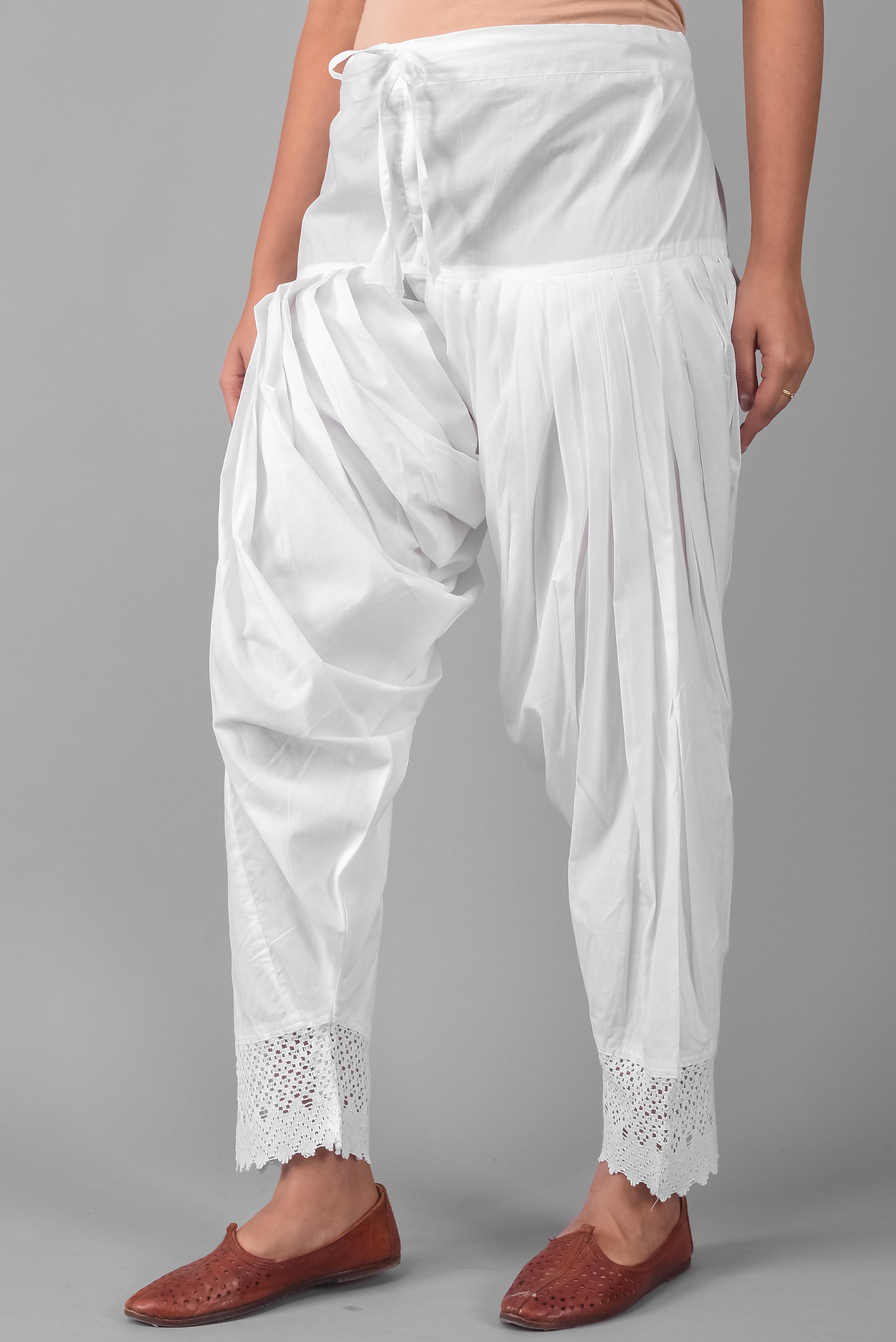 Buy White And Fuchsia Cotton A-Line Kurta Salwar Pant Suit Set (Kurta, Salwar  Pant) for INR1999.50 | Biba India